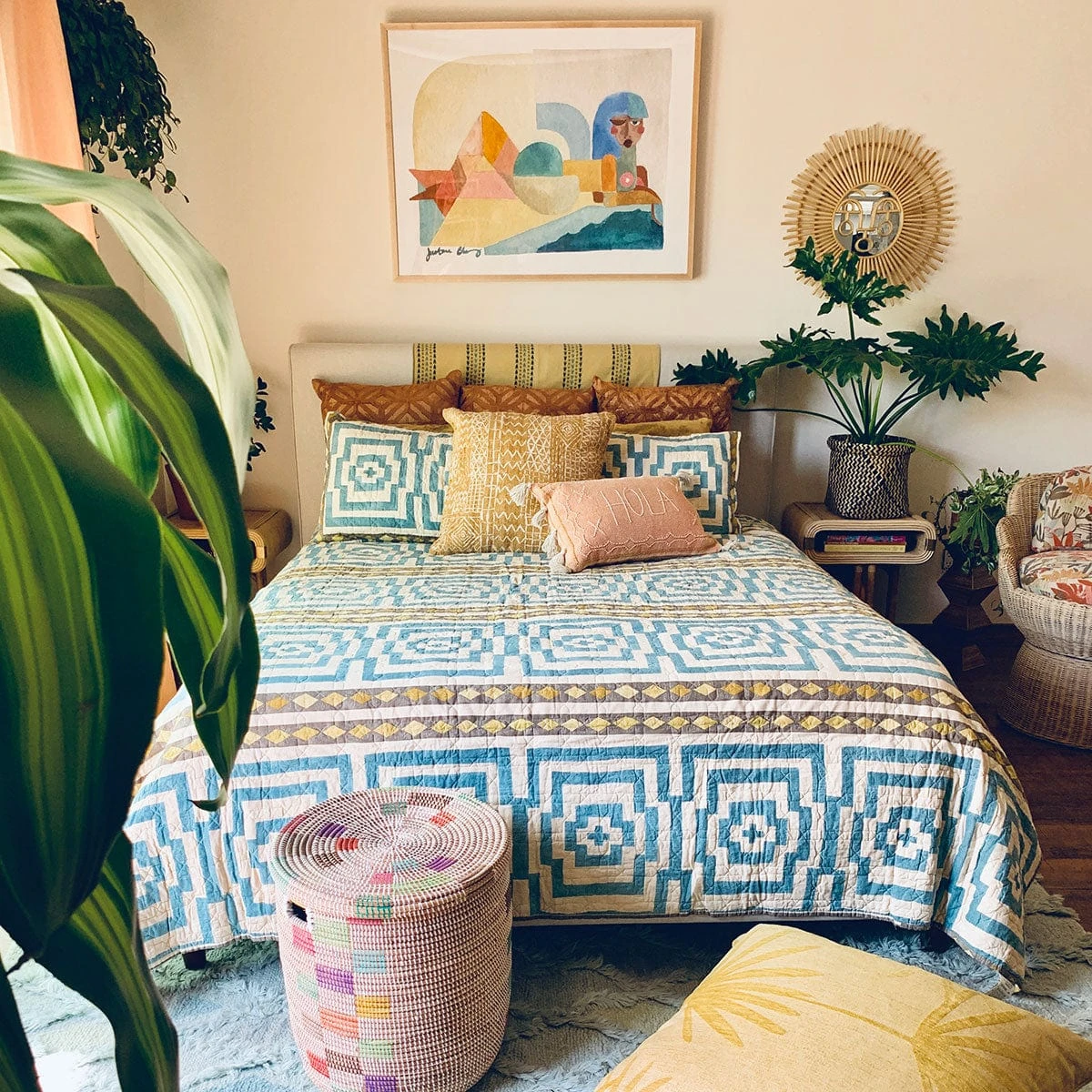 Sky Blue Hypnotic Quilt Set By Jungalow® - Image 3