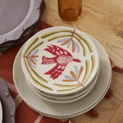 Natura Bird Salad Plate - Set Of 2
