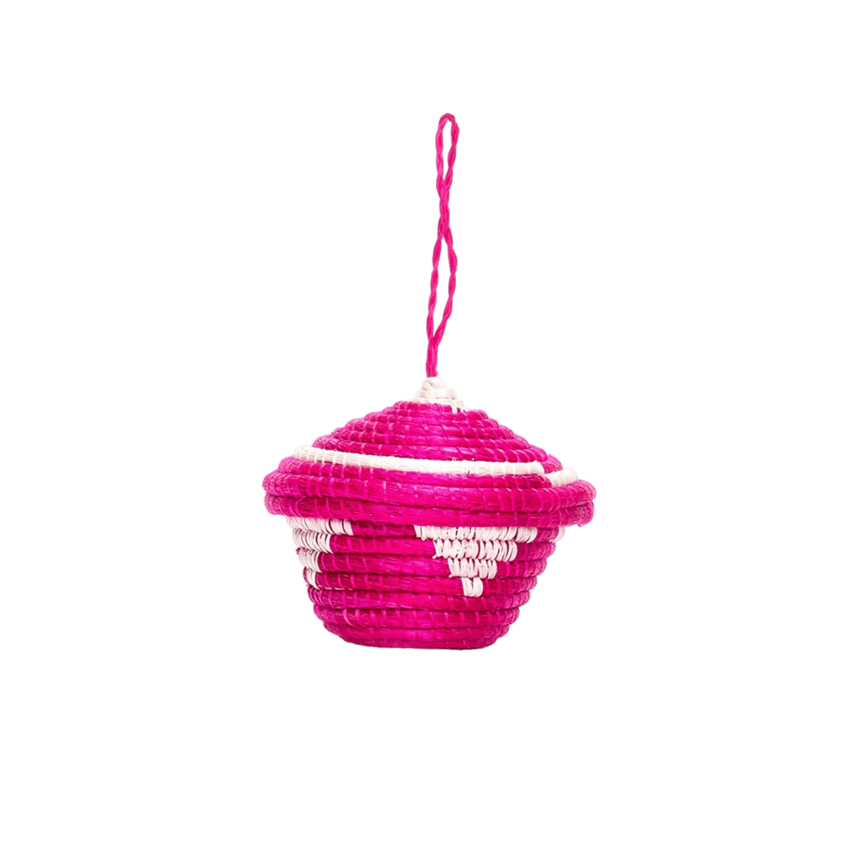 Bright Pink & Blue Basket Trio Ornaments - Image 5
