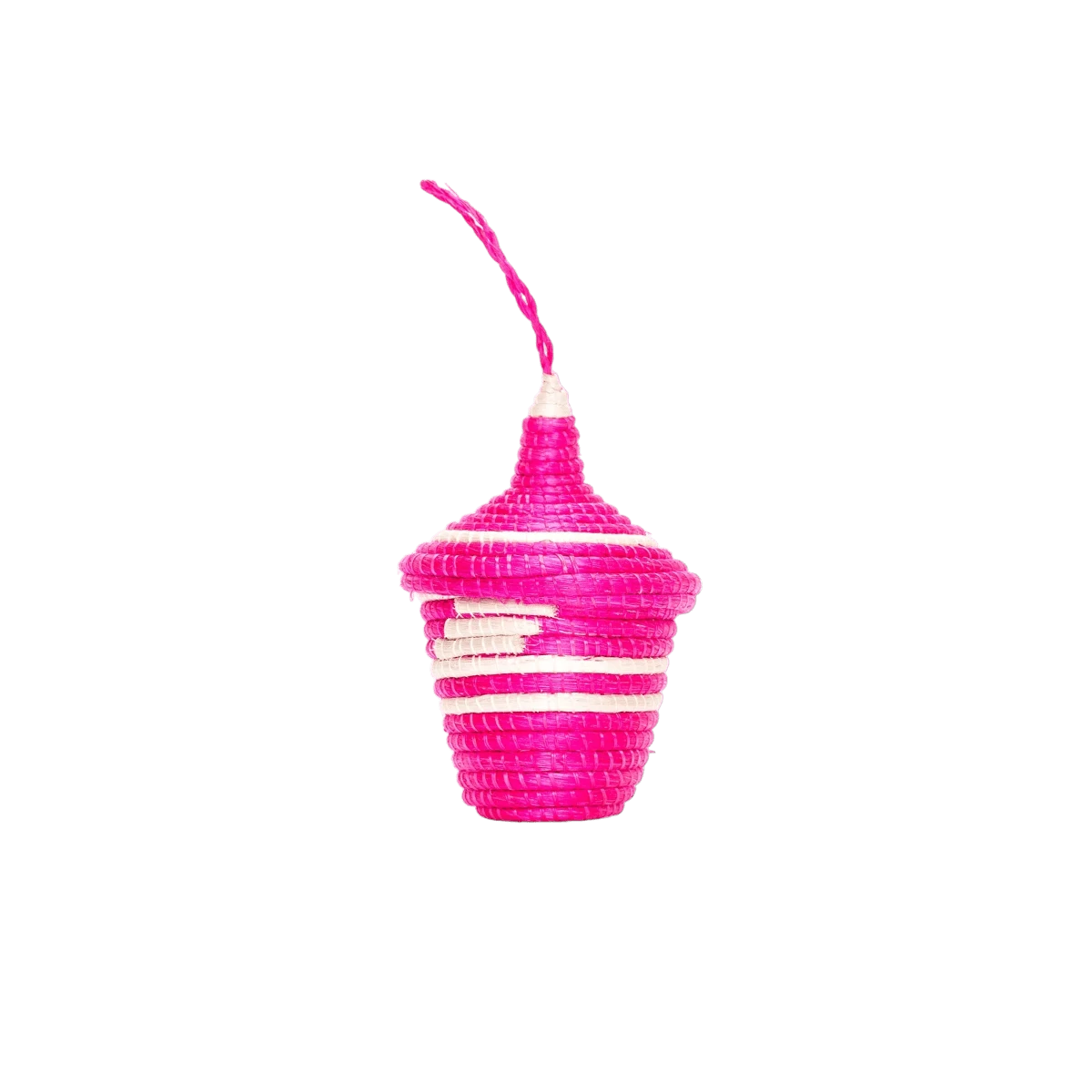 Bright Pink & Blue Basket Trio Ornaments - Image 3