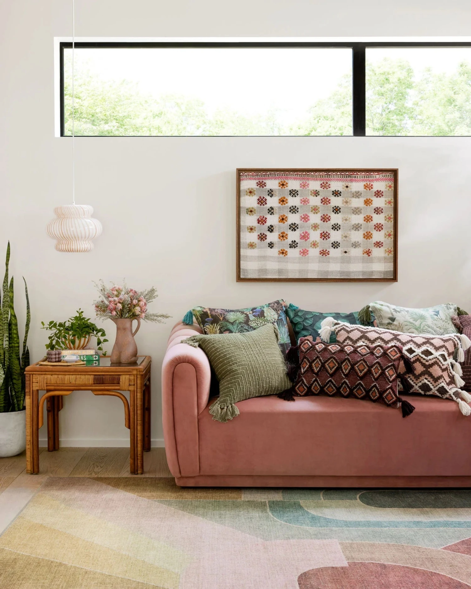 Amalia Pillow In Teal + Clay By Justina Blakeney® X Loloi - Image 4