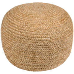 Jute Round Pouf