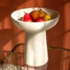 Tall Ceramic Pedestal Bowl