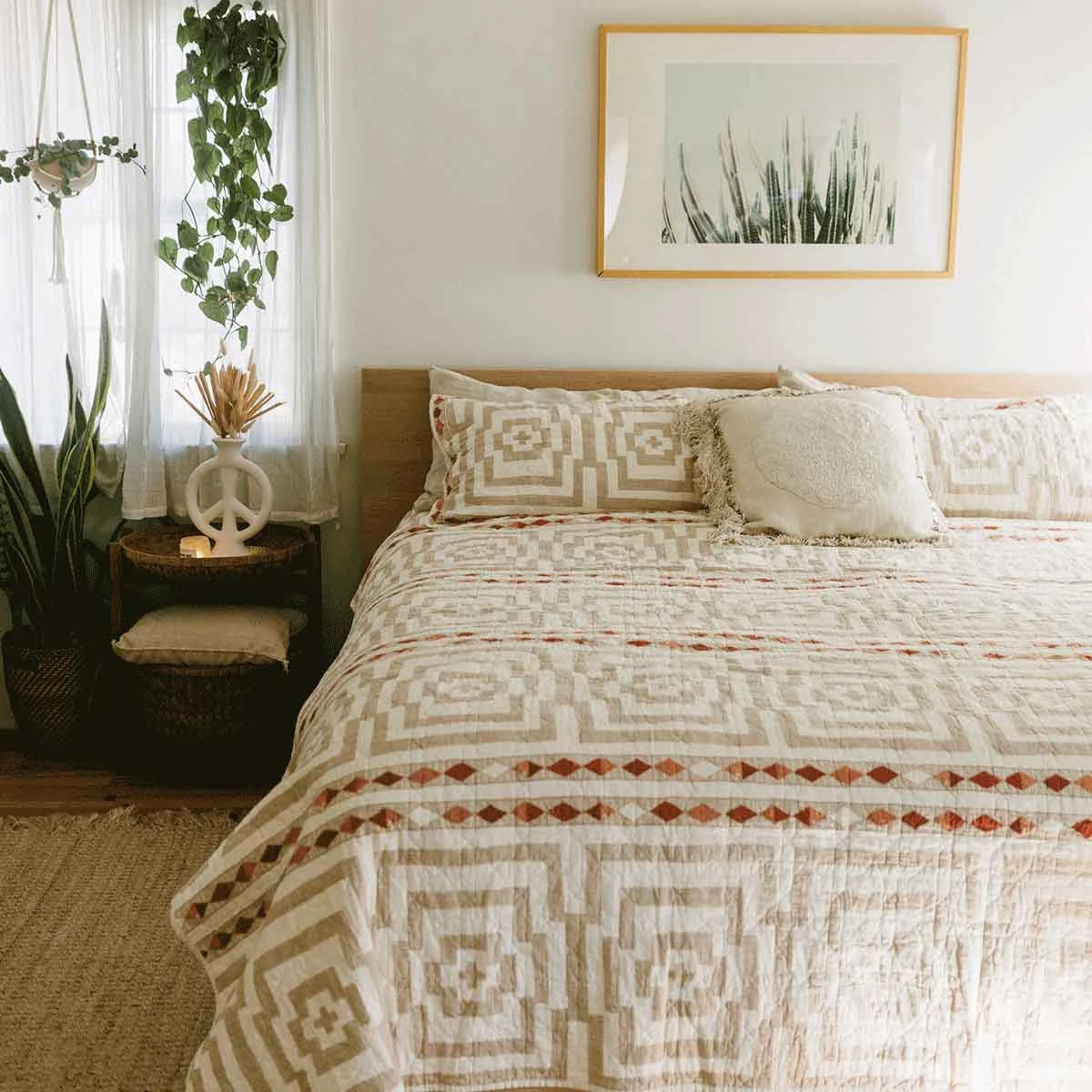 Cream Hypnotic Quilt Set By Jungalow® - Image 3