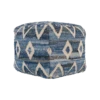 Indigo Stitched Pouf