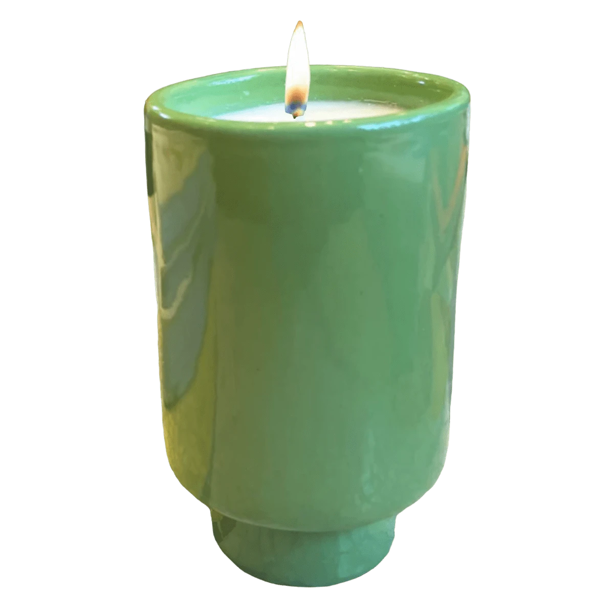 Jungalow Kaya Ceramic Candle - Matcha Green/Pomegranate Sage
