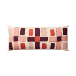 Pink Stitched Lumbar Pillow By Justina Blakeney® X Loloi