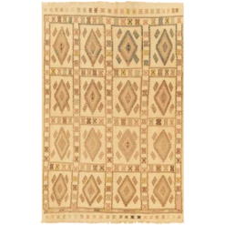 Vintage Tan Diamond Rug