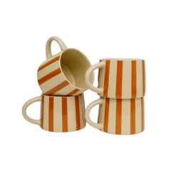 Jungalow Tierra Striped Mug Set In Amber