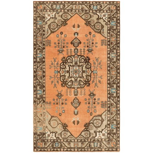 Vintage Apricot Wool Rug